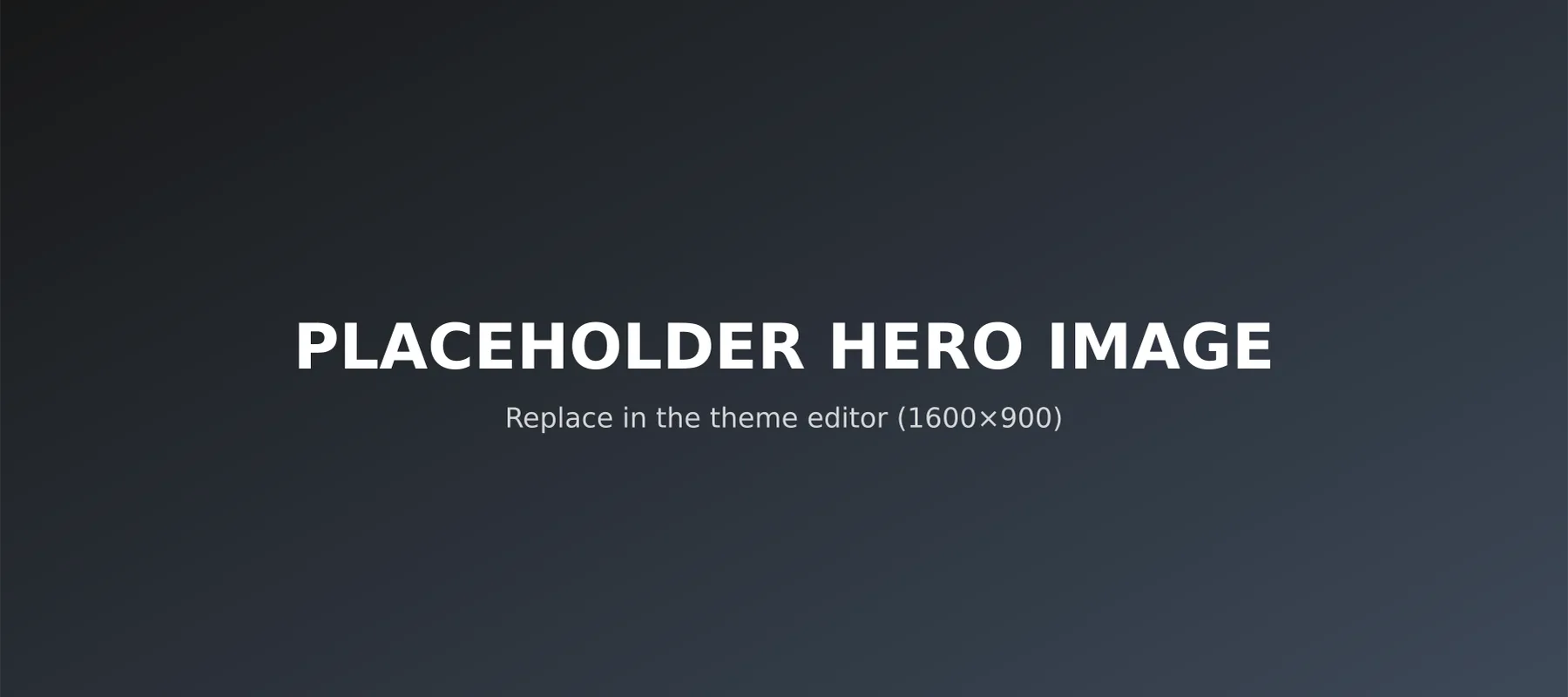 Placeholder hero banner